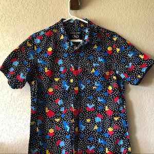 3/$18 🌸 Amongst Others 80s Style Button Down